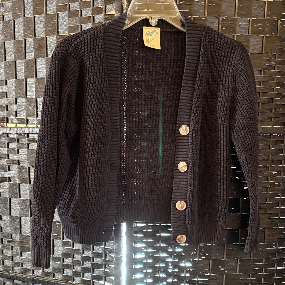Stylish Black Button-Up Kids Cardigan